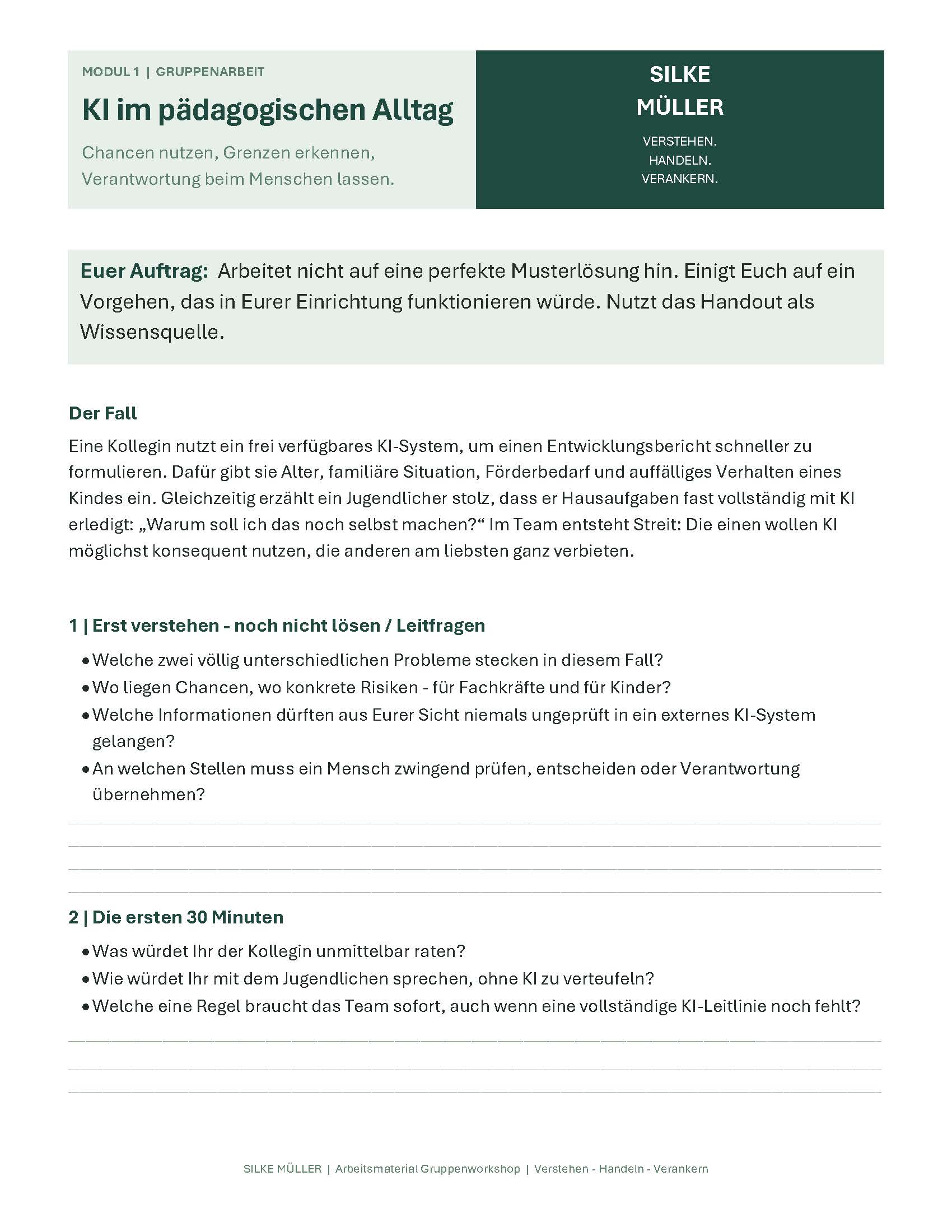 Workshop Materialien: Bad Bentheim